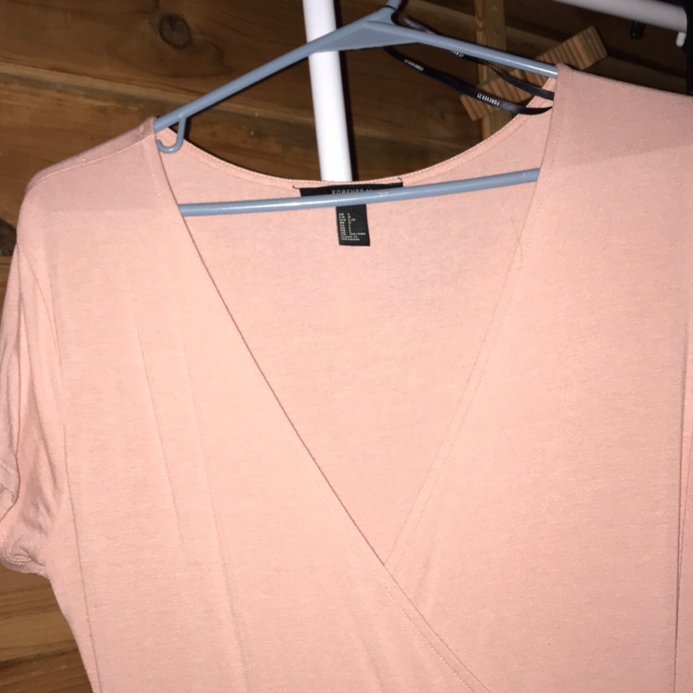 Light pink v neck ballerina dress